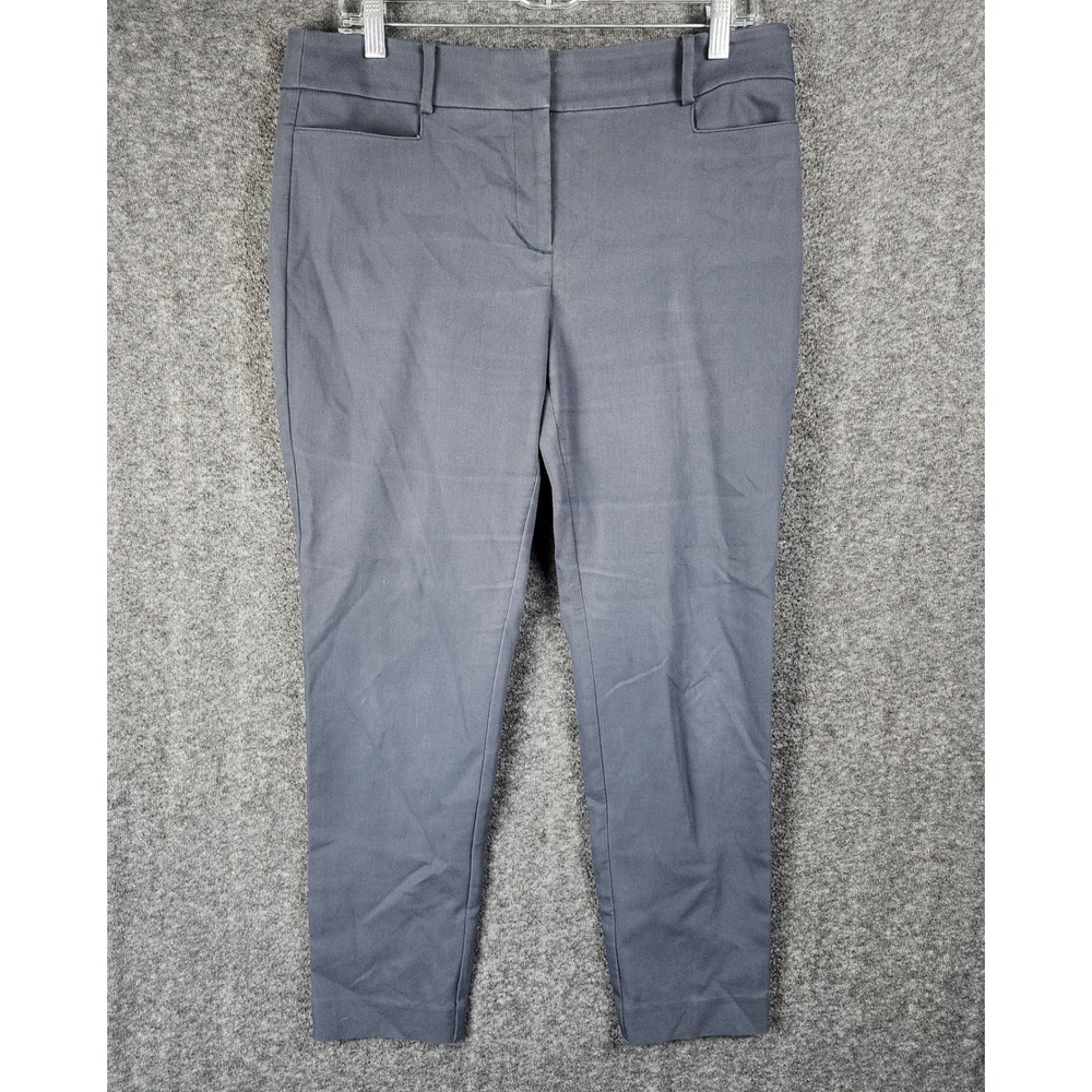 Loft Pants Womens 8 Curvy Skinny Gray Stretch Tapered Career EUC